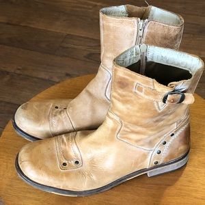 Bullboxer Tan Distressed Leather Boot St 11